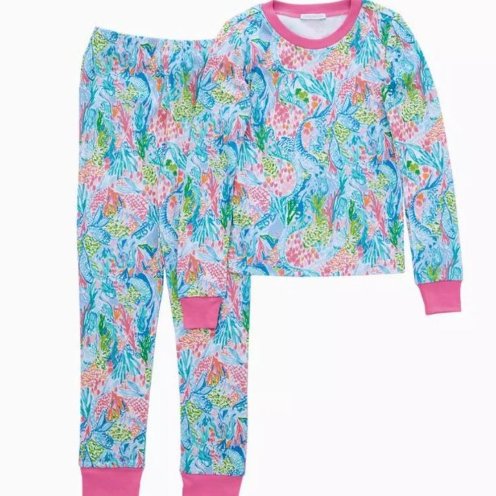 NEW Lilly Pulitzer x Pottery Barn Kids Mermaid Pajamas - Size 6